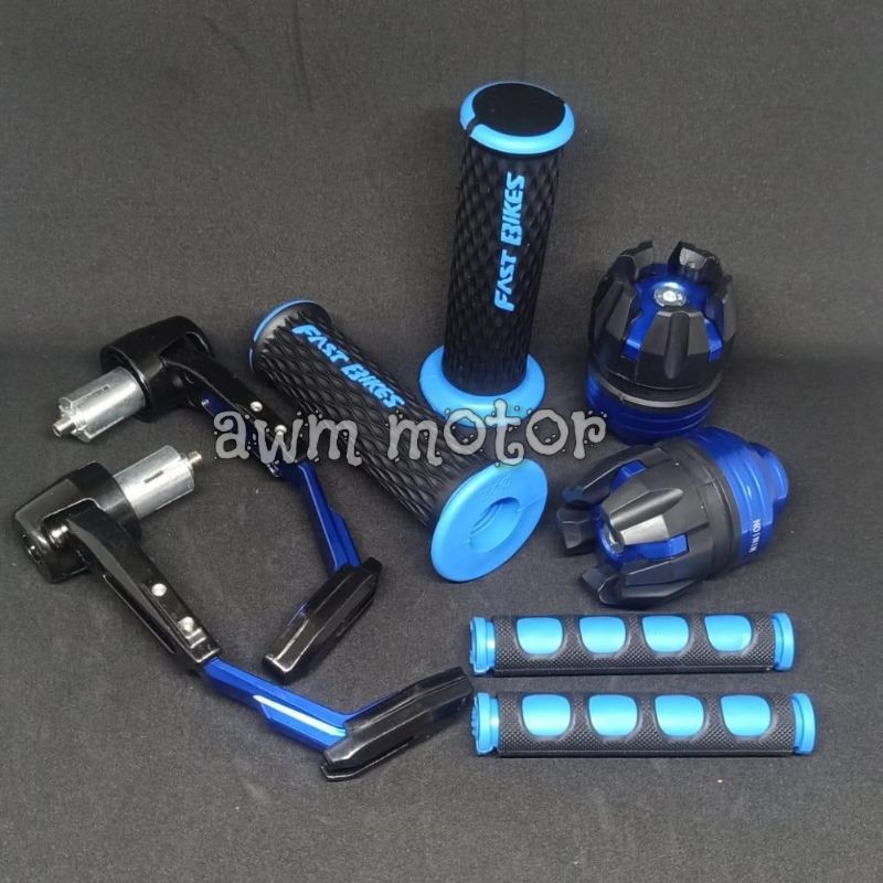 Paket Acc Motor Proguard + Handgrip fastbiker + Karet Handle + Jalu As Naga Paket 4 item Universal