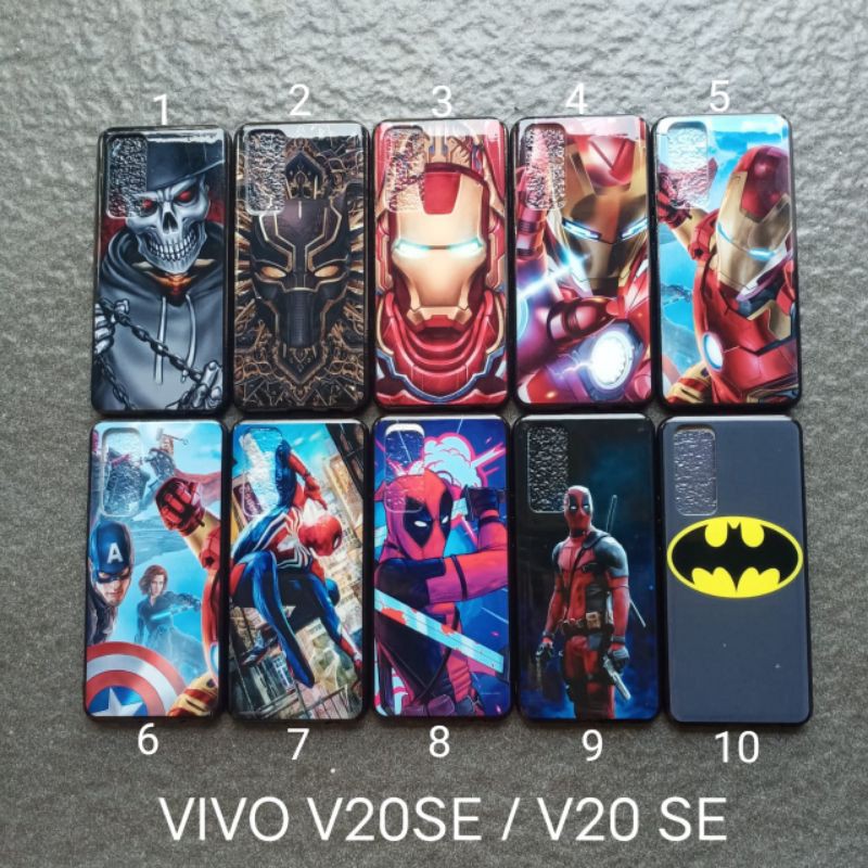 soft case Vivo V20SE . V20 SE gambar motif karakter cowok softcase softshell silikon cover