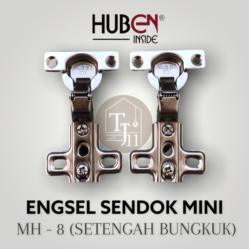 ENGSEL SENDOK MINI 26mm HUBEN MH-8 ( SEMI BUNGKUK ) / ENGSEL SENDOK MINI 26mm SEMI BUNGKUK