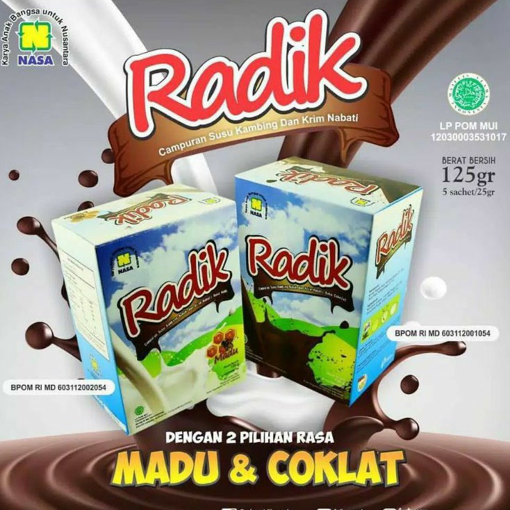

Radik Susu Kambing Madu dan Coklat