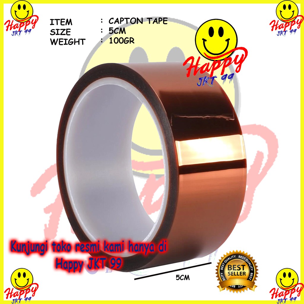 [ HAPPY JKT 99 ] LAKBAN CAPTON TAPE 5CM 5 CM TAHAN ANTI PANAS ORIGINAL