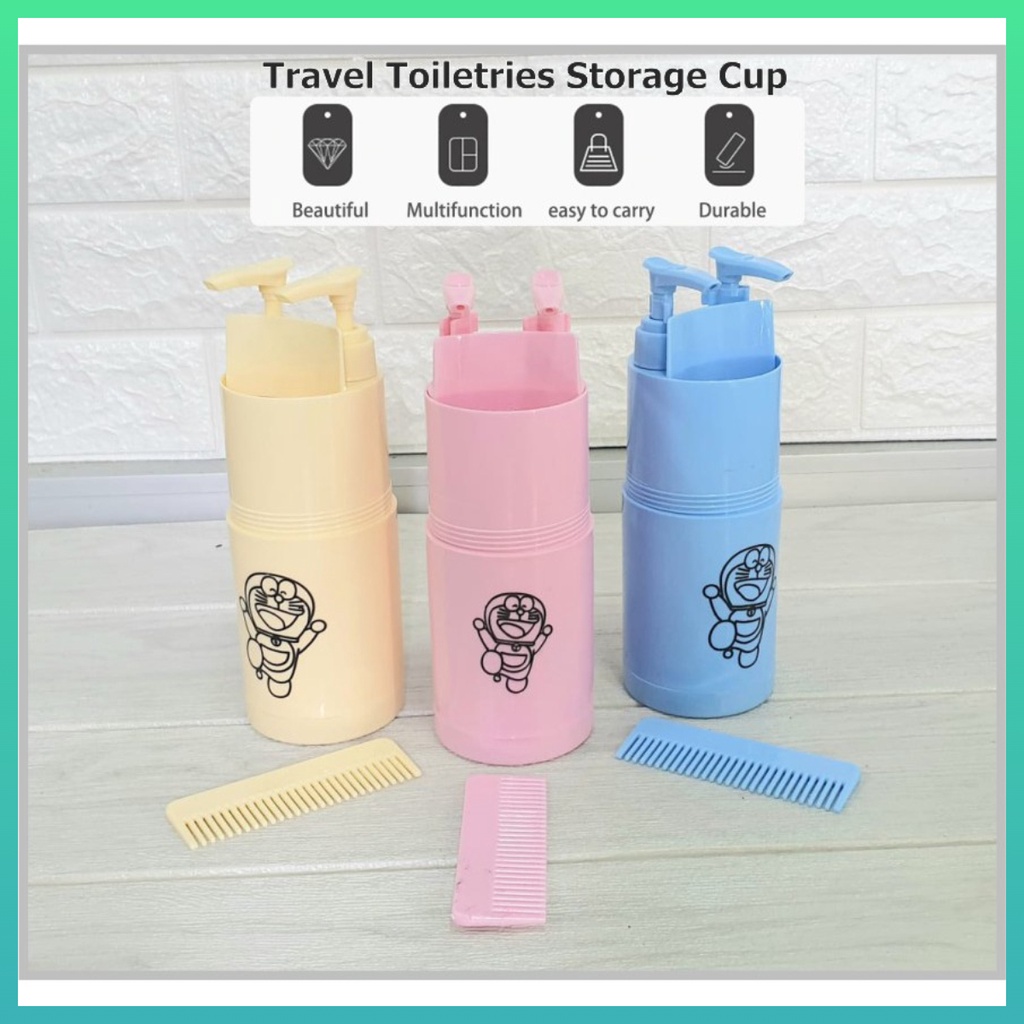 Travel Toiletries Kit Tempat Peralatan Toilet Organizer Praktis Yang Sering Traveling WAJIB Punya Wadah Tempat Sabun Shampo Traveling Worldhome66