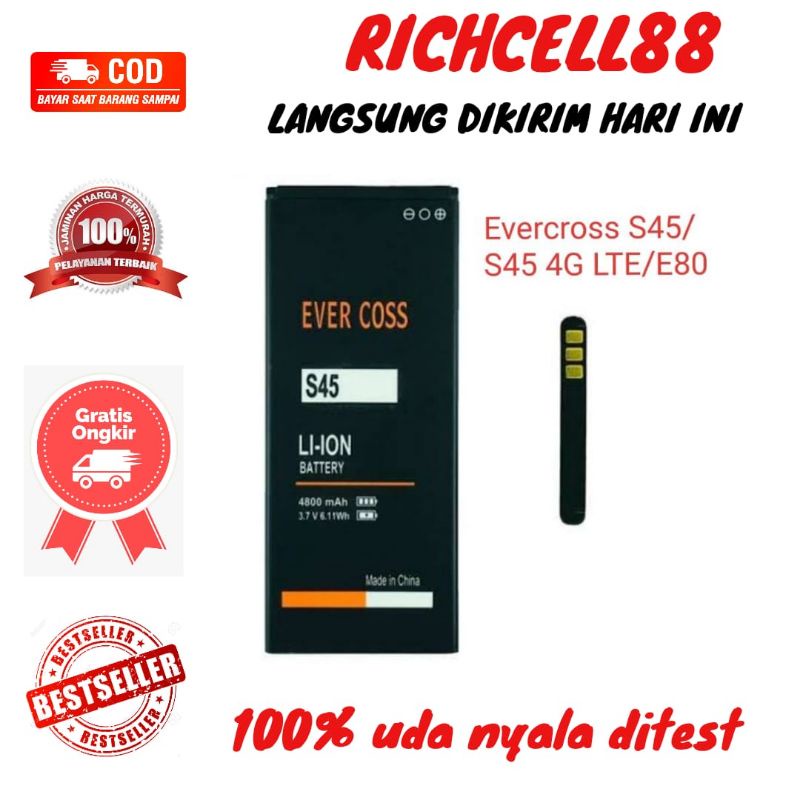 Baterai Evercoss S45 Model Ori