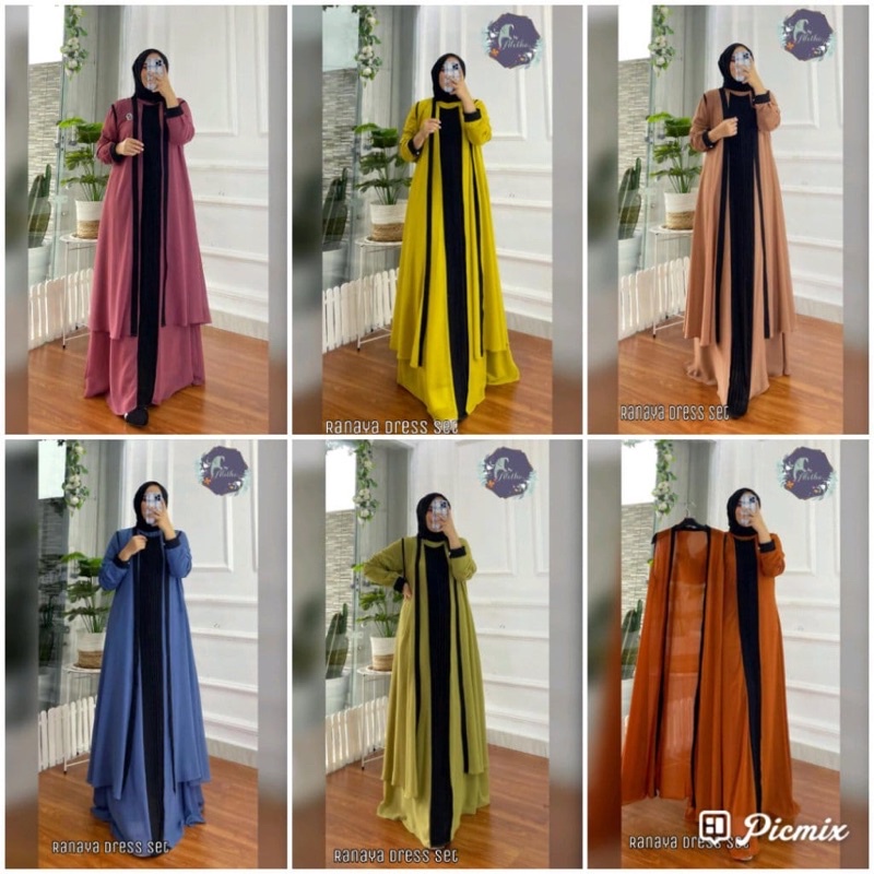 Ranaya dress set longcardi cantik Original