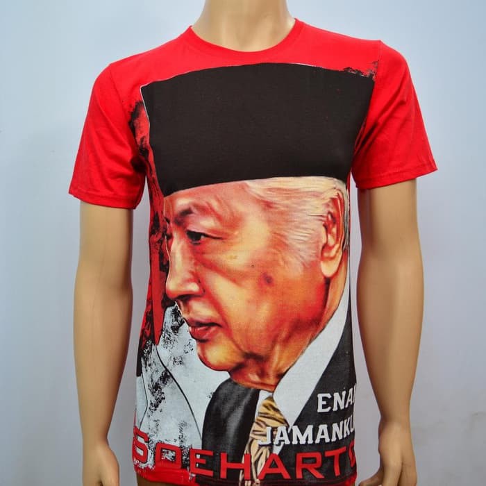 KAOS TSHIRT BAJU PRIA CINTA INDONESIA SOEHARTO ENAK JAMANKU 3D PAKAIAN