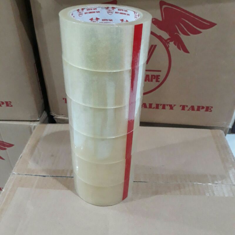 

Lakban Tebal Kuat Murah Plakban OPP plastik lakban 2" 45mmx80yard Bening Putih