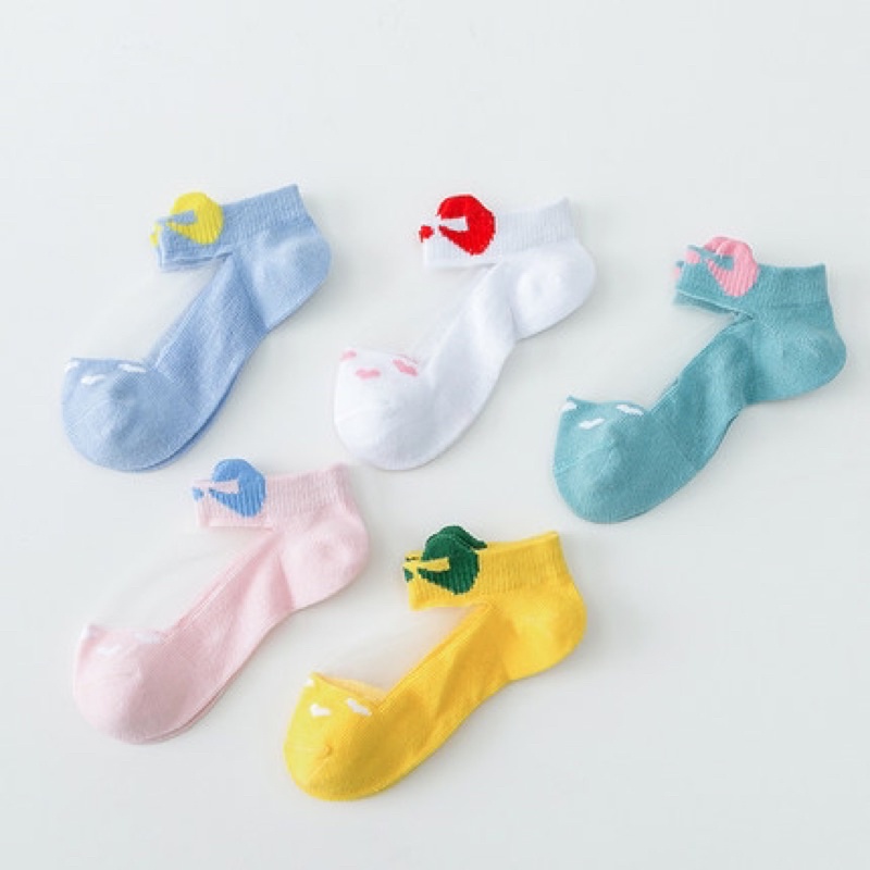 Kaos Kaki Anak Tipis Transparan Import isi 5pcs / Baby Kids Toddler Socks