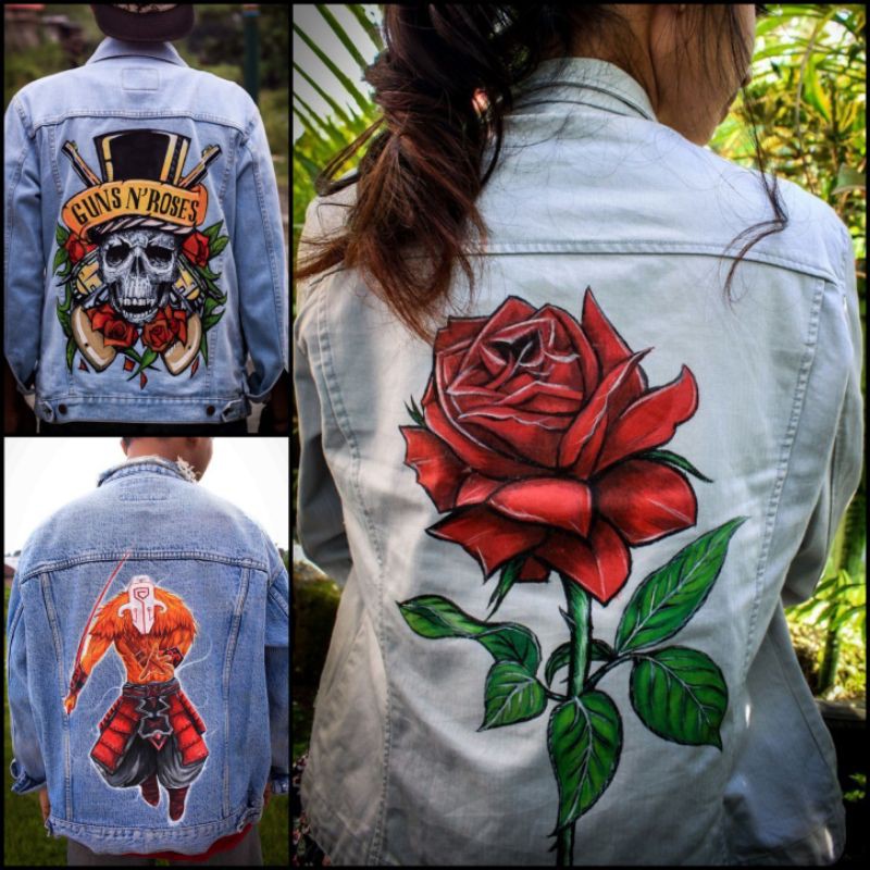 JAKET LUKIS JEANS/LEVIS/DENIM MURAH