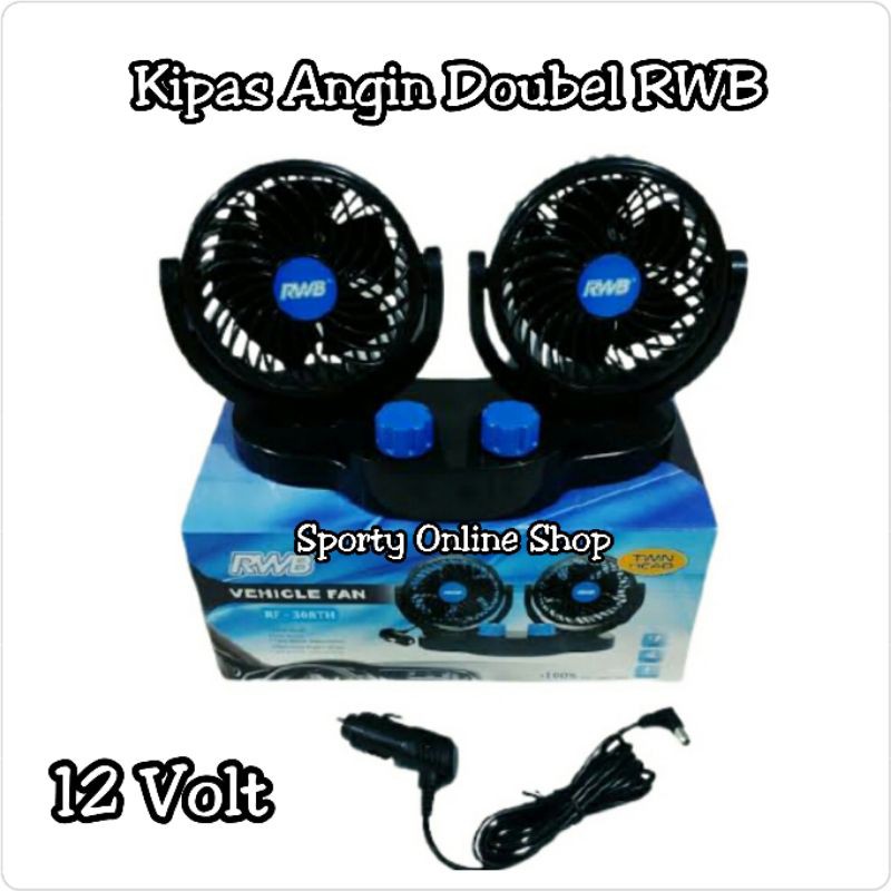 Kipas Angin Mobil Doubel RWB