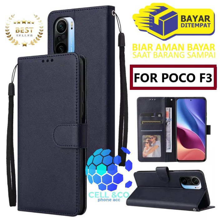 Flip cover POCOPHONE POCO F3 Flip case buka tutup kesing hp casing hp flip case leather wallet