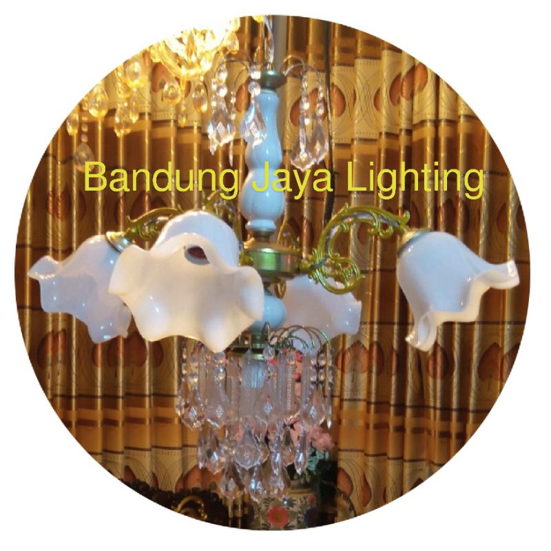 Lampu Gantung Tulip 5 Bohlam/ Lampu Ruang Tamu/Lampu Hias