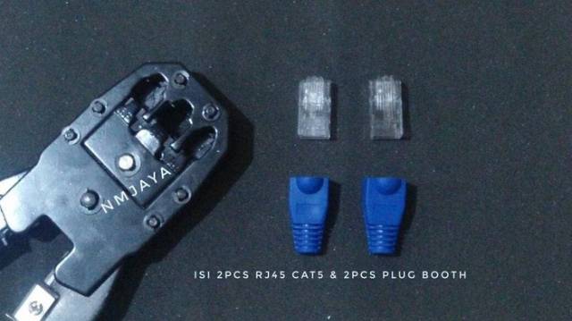 KABEL LAN OUTDOOR FTP CAT5E VASCOLINK SIAP PAKAI sudah dicrimping RJ45 metal dan karet biru Harga Per Meter