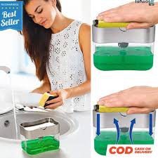 Dispenser sabun cuci piring busa sponge / soap Pump sponge caddy