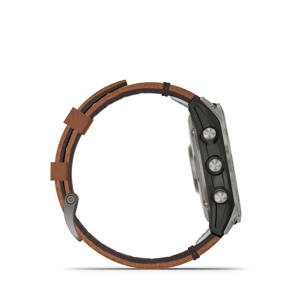 Garmin Fenix 7 Sapphire Solar Chestnut Leather Band - Garansi TAM 2 Tahun