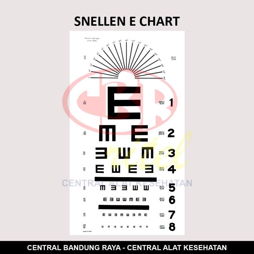 Snellen E Chart - Alat Terapi Pengelihatan