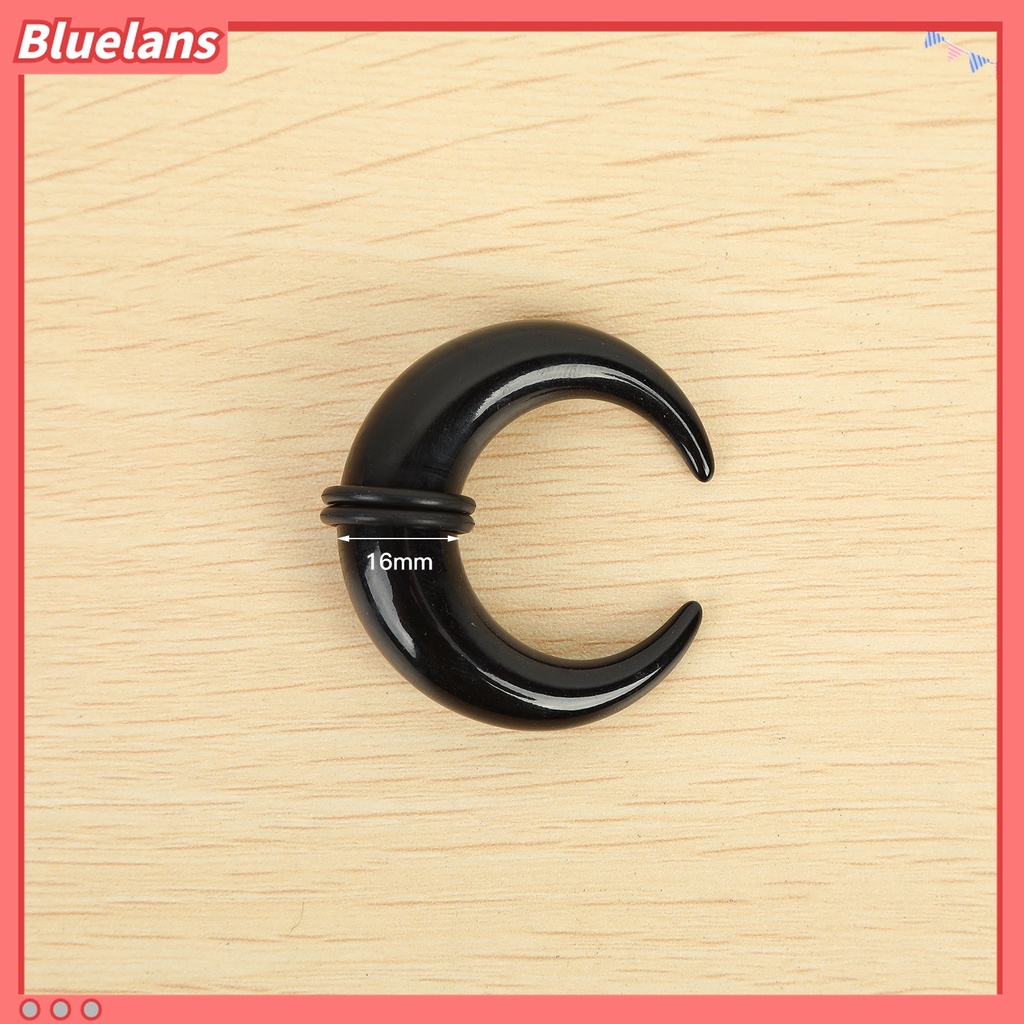 1 Pc Anting Ear Tunnel Expander Bahan Akrilik Bentuk Bulan Sabit