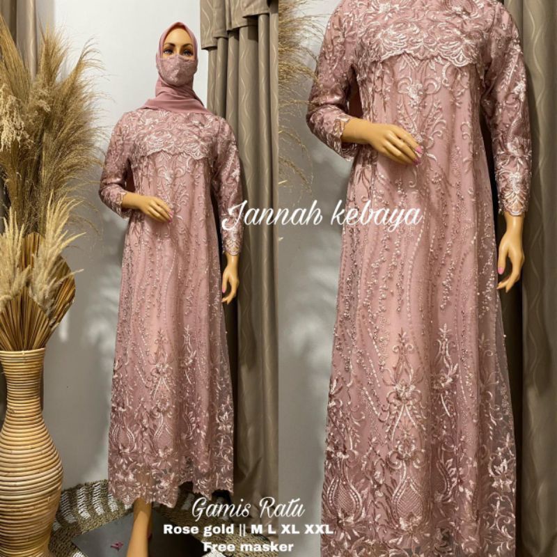 NEW!!! KEBAYA GAMIS RATU//GAMIS KONDANGAN MEWAH //GAMIS PESTA MEWAH//DRES MUSLIM//GAMIS TILLE//GAMIS TERMURAH//DRESS MUSLIM