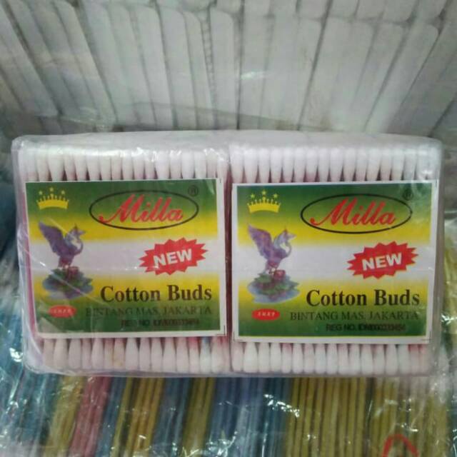 COTTON BUDS MILLA PEMBERSIH TELINGA KAPAS LEMBUT(ISI 12PAK)