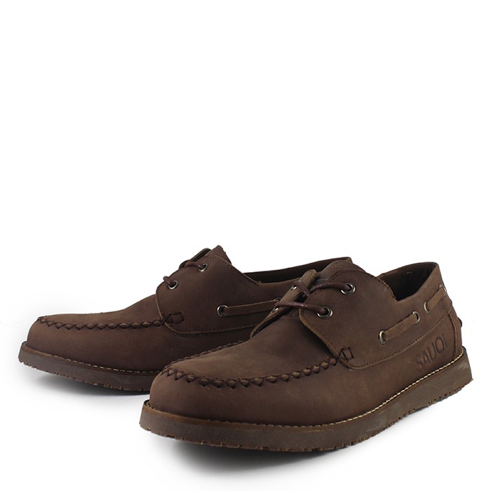 sepatu pria sauqi footwear zapato coklat kulit asli original leather crazy shoes