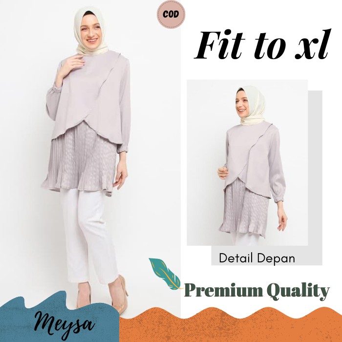 TUNIK WANITA BAJU TUNIK MK61 BAJU PLISKET ATASAN PLISKET ATASAN LIHA TUNIK PREMIUM LEBARAN TERBARU