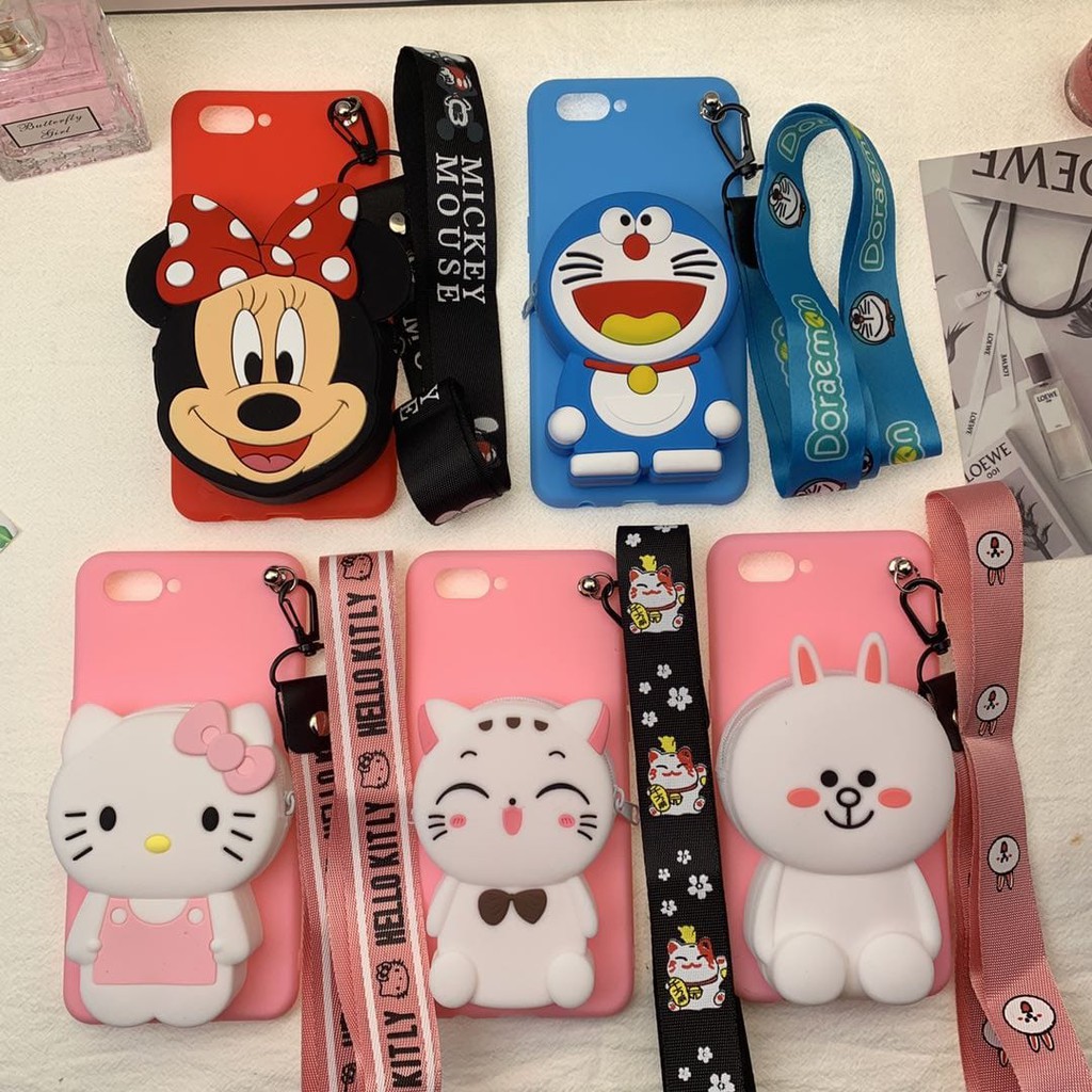 Case 4D Disnnei Plus Dompet Dan Tali Vivo Y11/Y12/Y15/Y17/Y12i