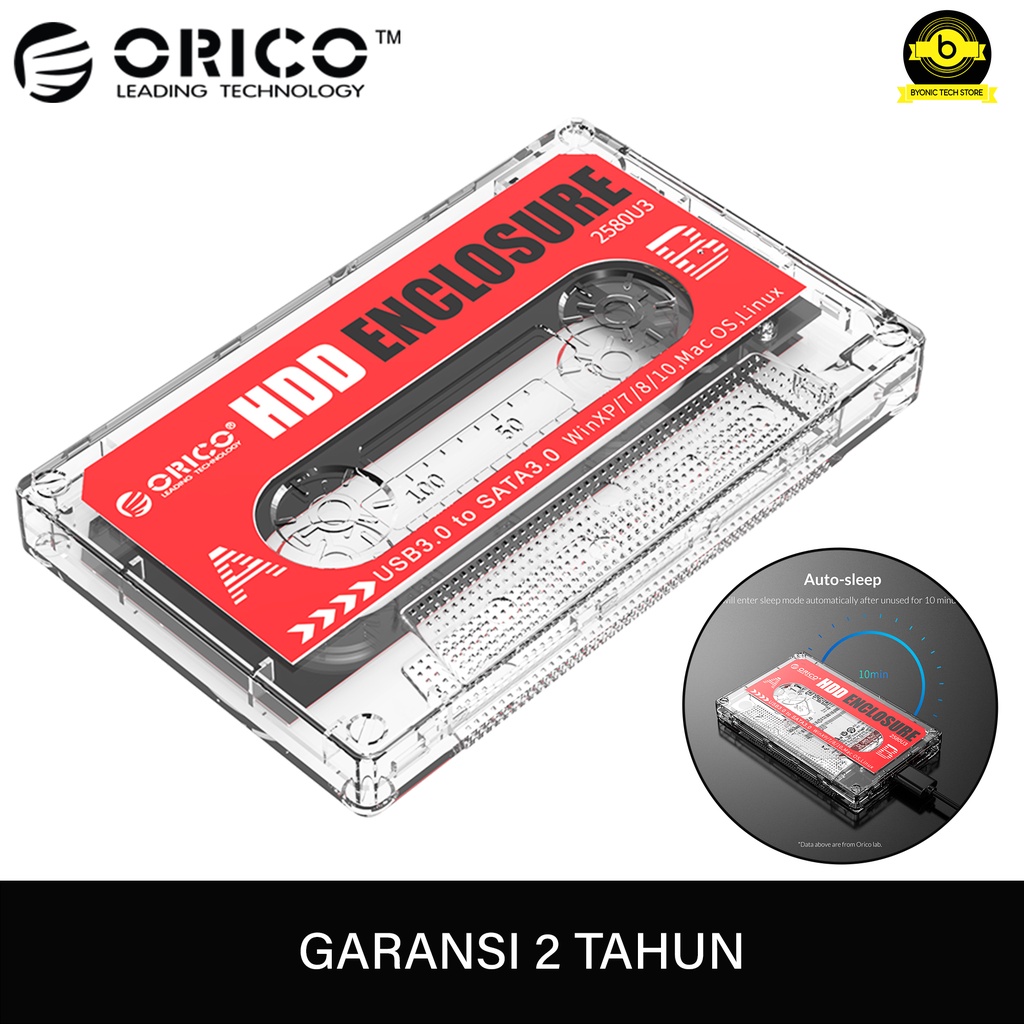 Jual Ssd Hardisk Casing Enclosure Orico Inch Usb Vintage Cassette Transparent U