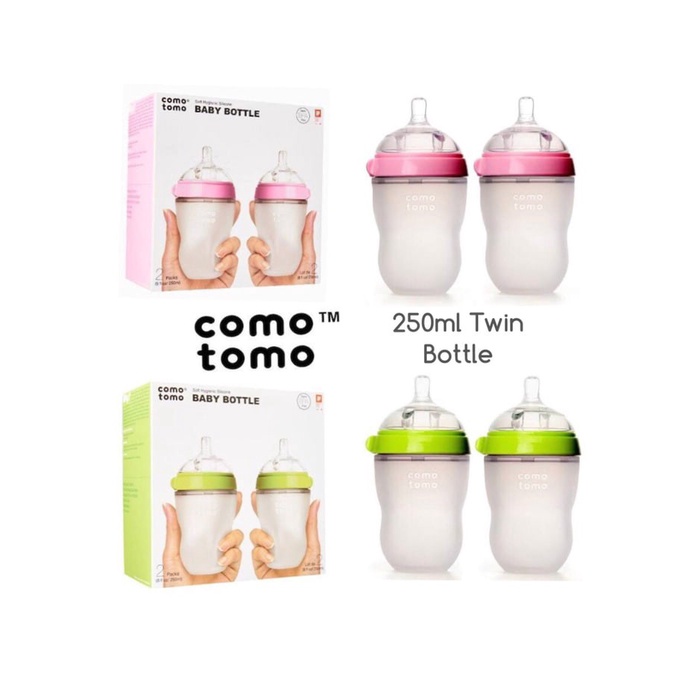Comotomo twin 250 ml - the best silicone baby bottle como tomo