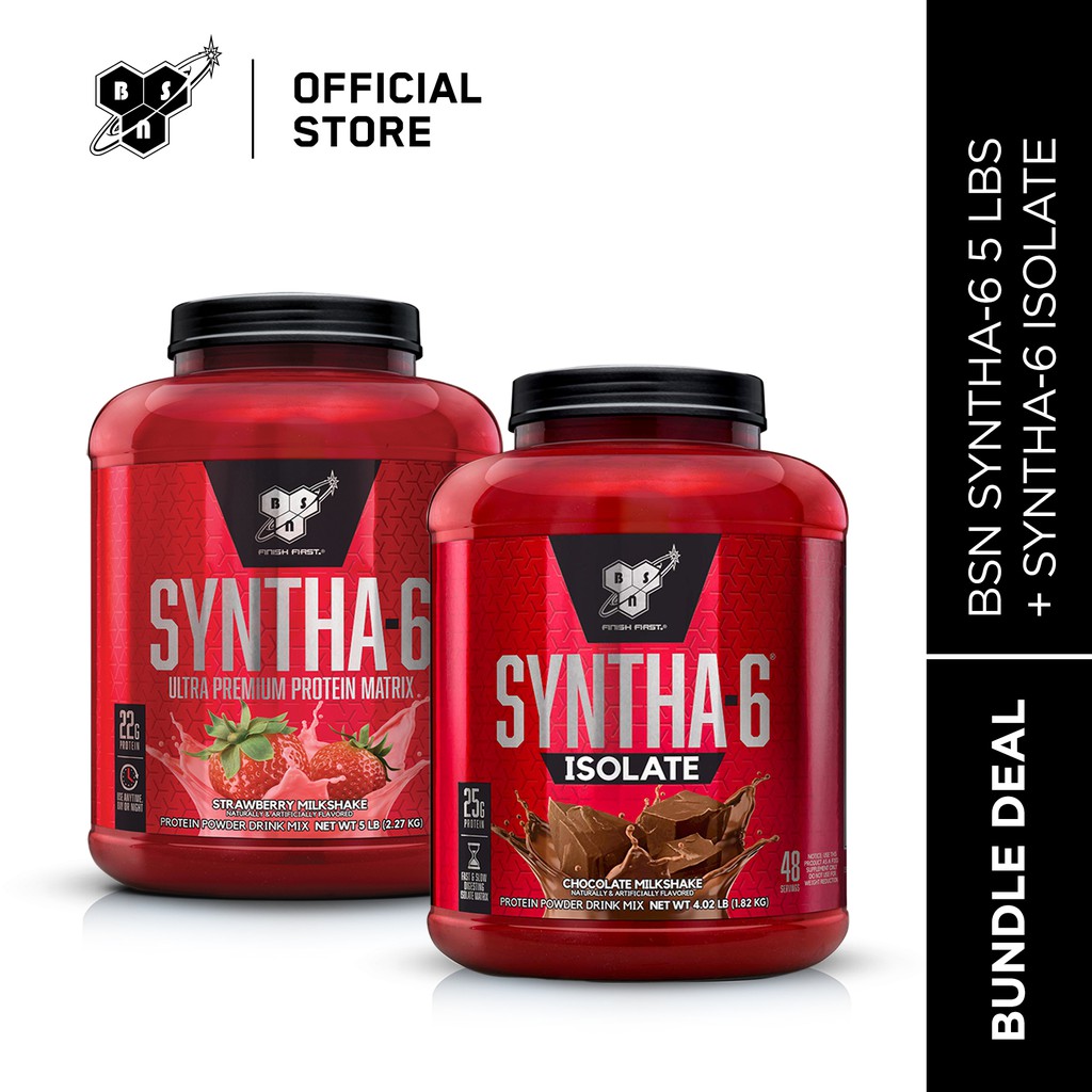 Paket Bundle BSN SYNTHA-6 Protein 5LB + ISOLATE  4LB