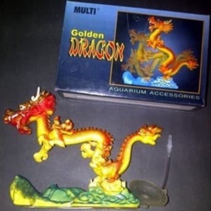 Mainan Hiasan Multi GOLDEN DRAGON Naga Ornamen Pajangan Aquarium