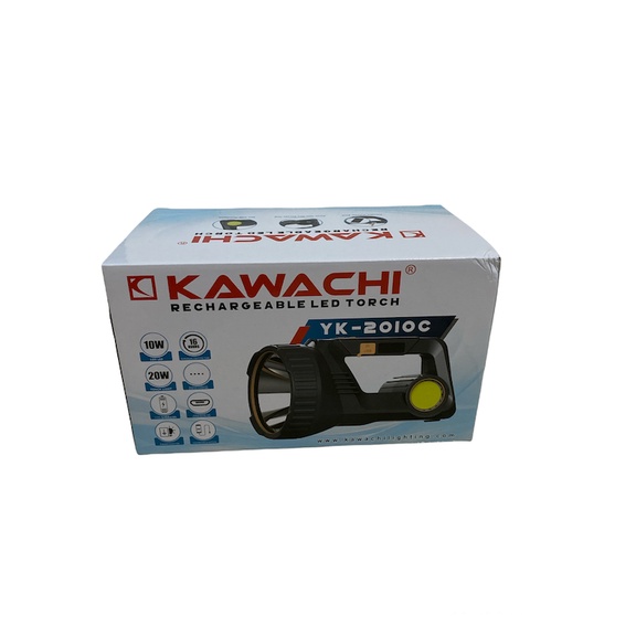 Kawachi Senter LED Super Terang 2in1 YK-2010C + Light SMD 10 LED LAMPU PUTIH 1500 Meter Rechargeable Tahan Hingga 16JAM