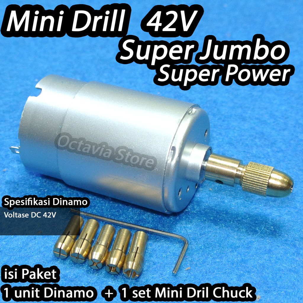 Bor Pcb Mini Drill 1set paket dengan dinamo dan chuck kepala bor