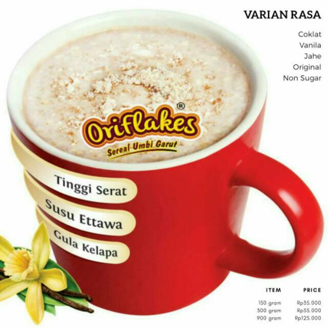 

Oriflakes sereal umbi garut terapi lambung, gerd, maag || gastro-slim-original-low ig