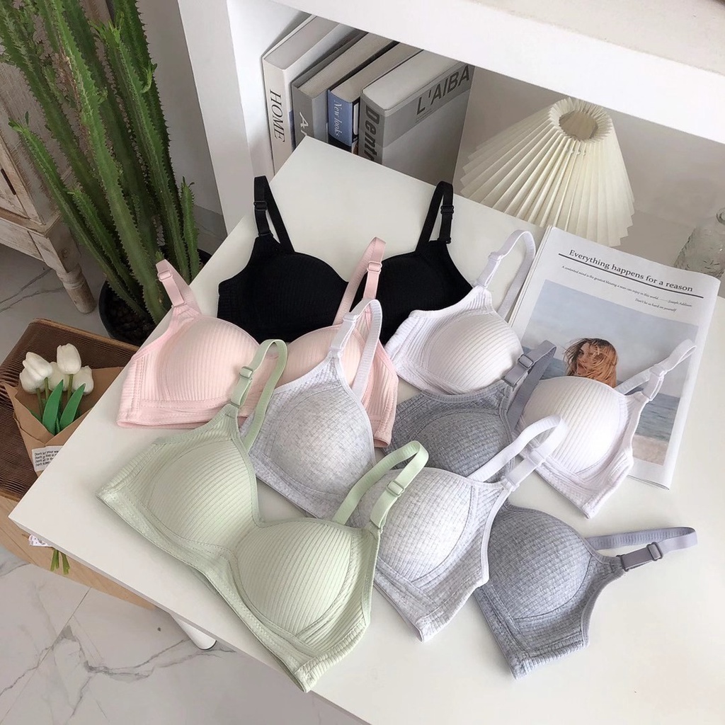 SEXYLADIES BH Bra Tanpa Kawat Anti Kendur Bahan Katun import