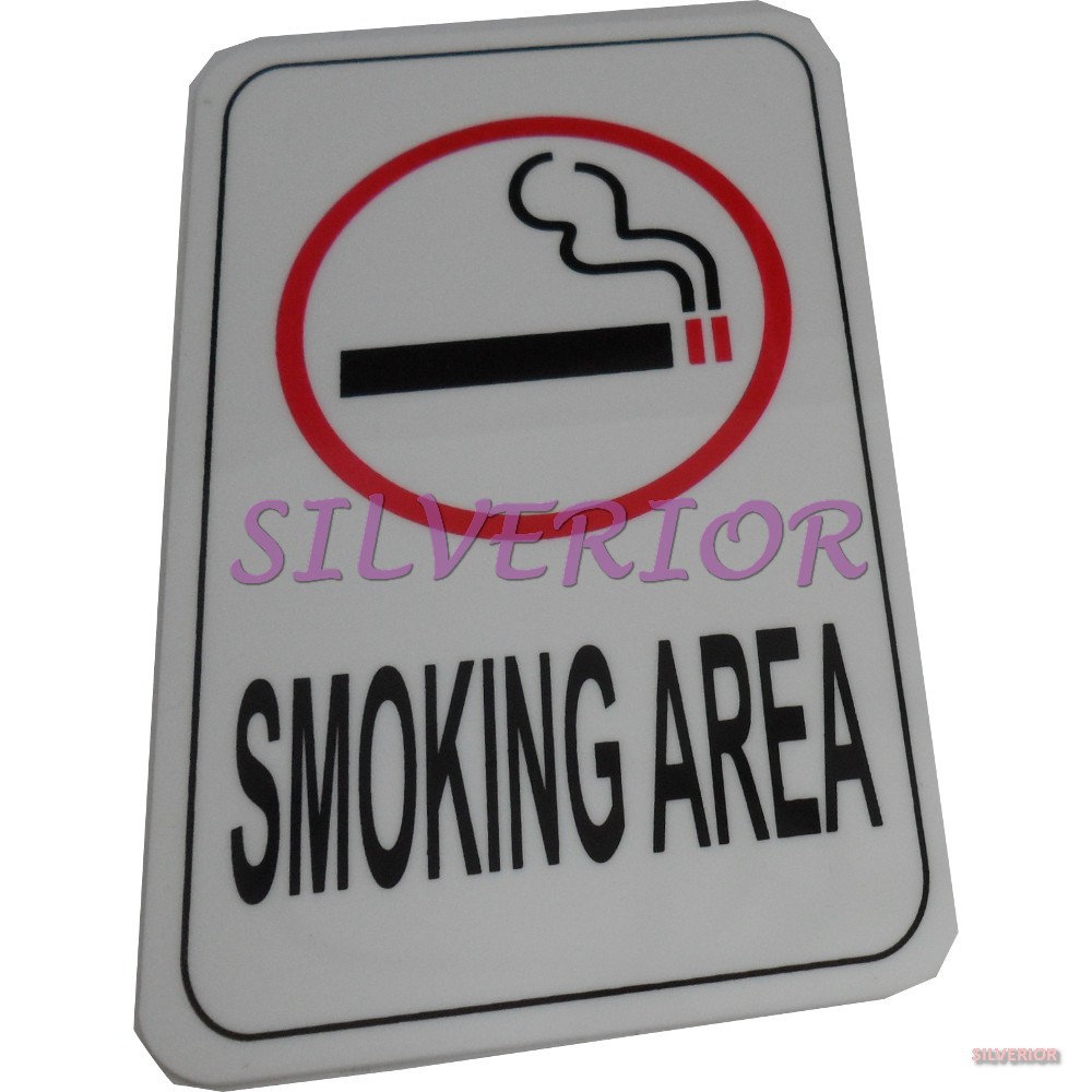 

Stiker Papan Tempel Label Sign Tanda Smoking Area Acrylic