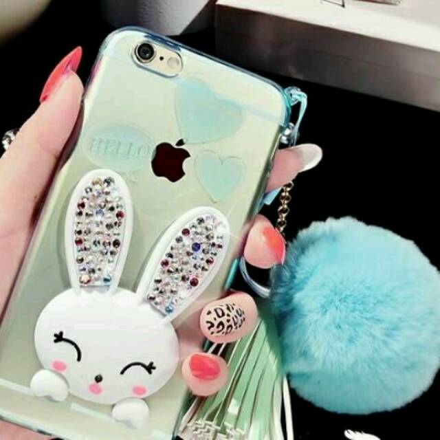Casing iPhone 4/4s, iPhone 5/5s Softcase Flo Rabbit