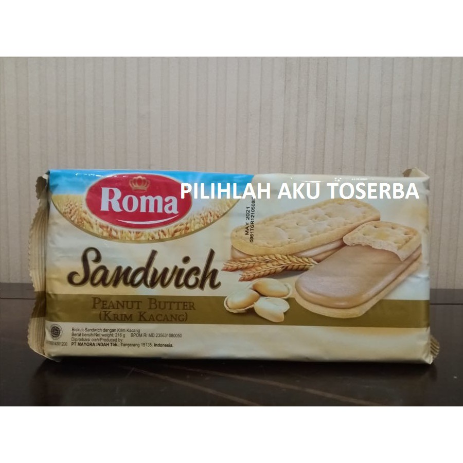 ROMA SANDWICH PEANUT 189 gr - (HARGA SATUAN)