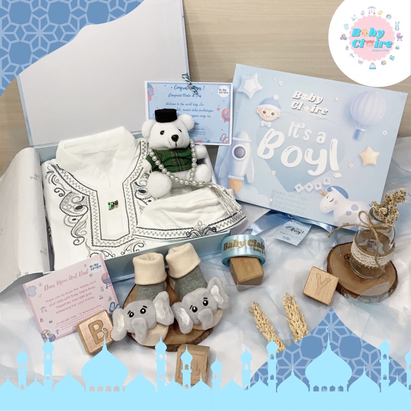 Hampers baby boy baju baju koko, gamis & hijab baby girl, kado lahiran bayi,hampers baby boy,hampers baby girl,kado aqiqah,parcel bayi, hampers lebaran, ulang tahun anak-Abu panjang kaoskaki