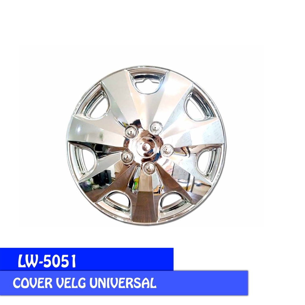 COVER VELG SPORT WHEEL DOP RODA LOWIN DESIGN 5051-C CHROME-RING 15 - 1 SET 4PCS