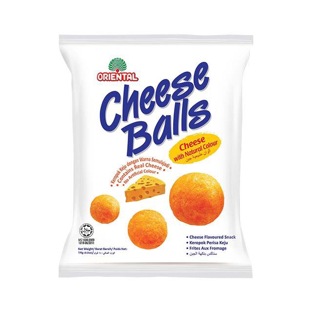 

ORIENTAL CHEESE BALL SNACK RASA KEJU 60G