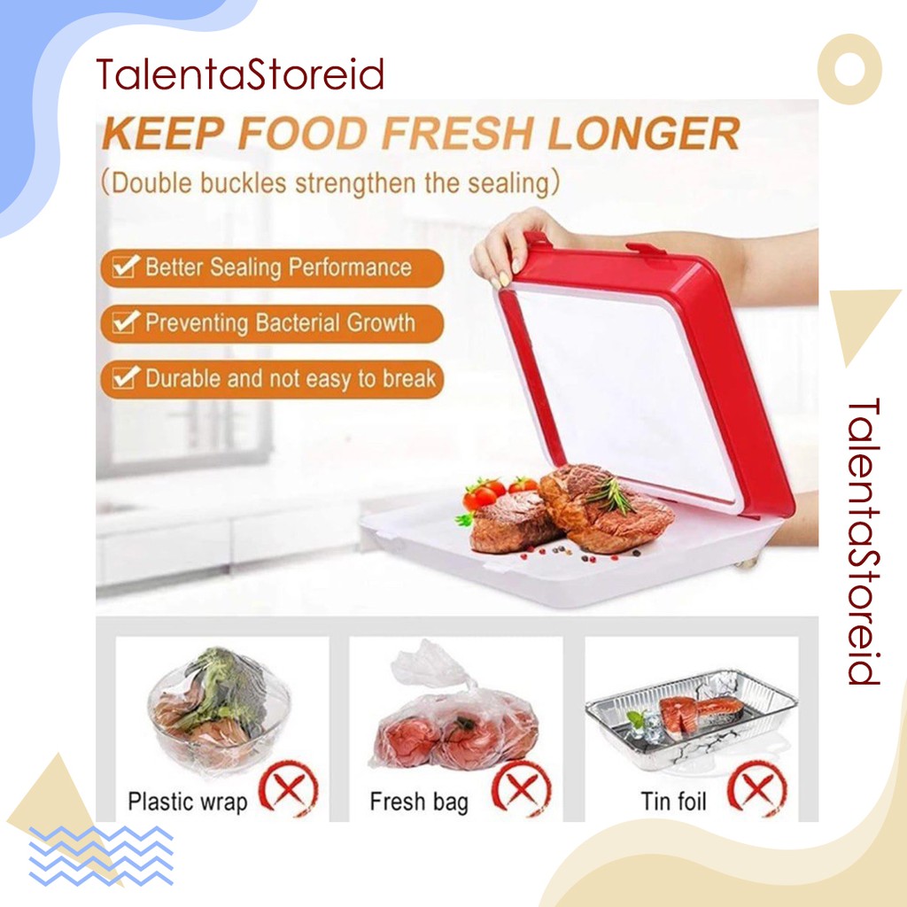 Tempat Makanan Vacuum Food Tray Clever Creative food Preservation Tray Food Organizer Kulkas