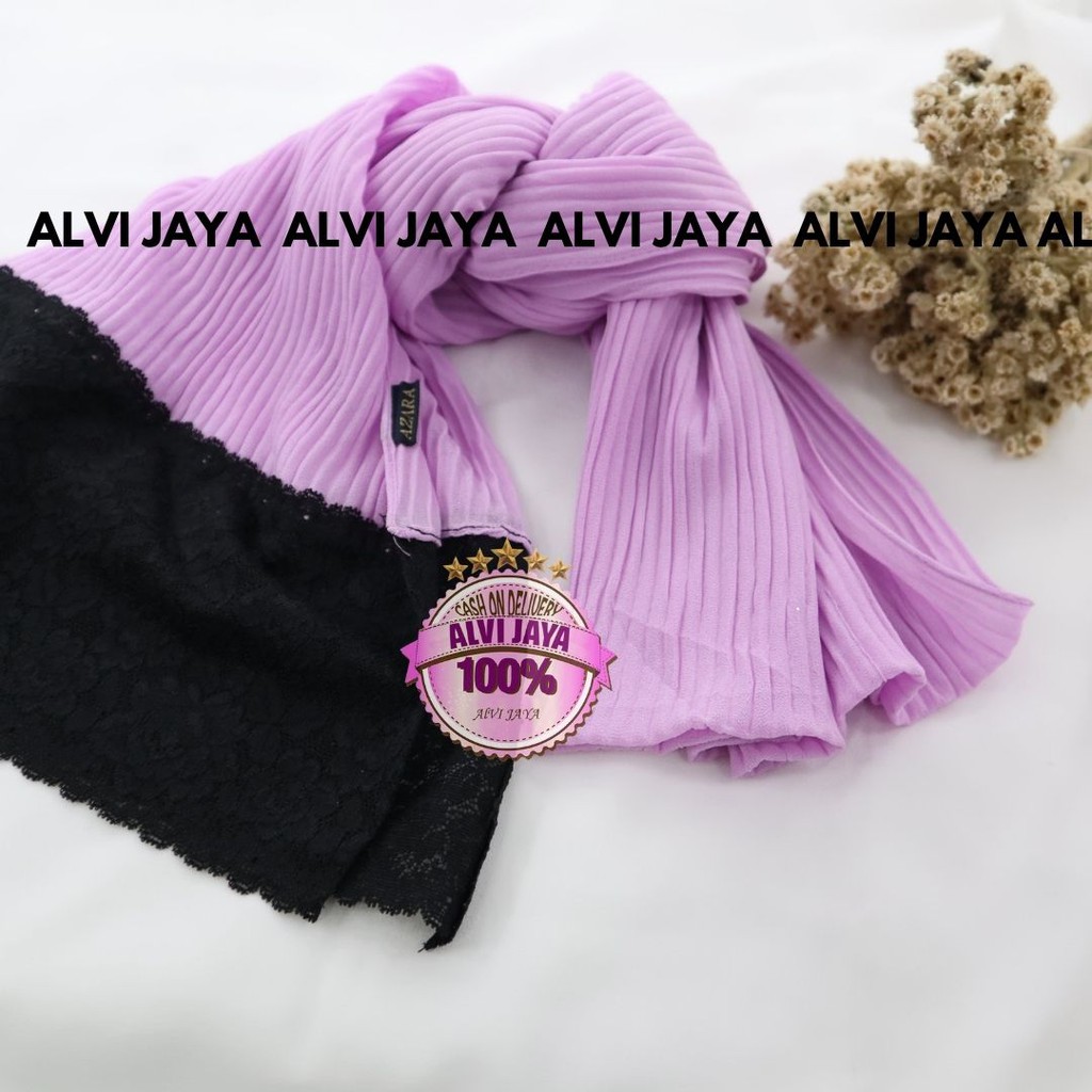 PASHMINA PLISKET RENDA TERMURAH / JILBAB PASHMINA PLISKET TERBARU / PASHMINA PLISKET IMPORT-PURPLE