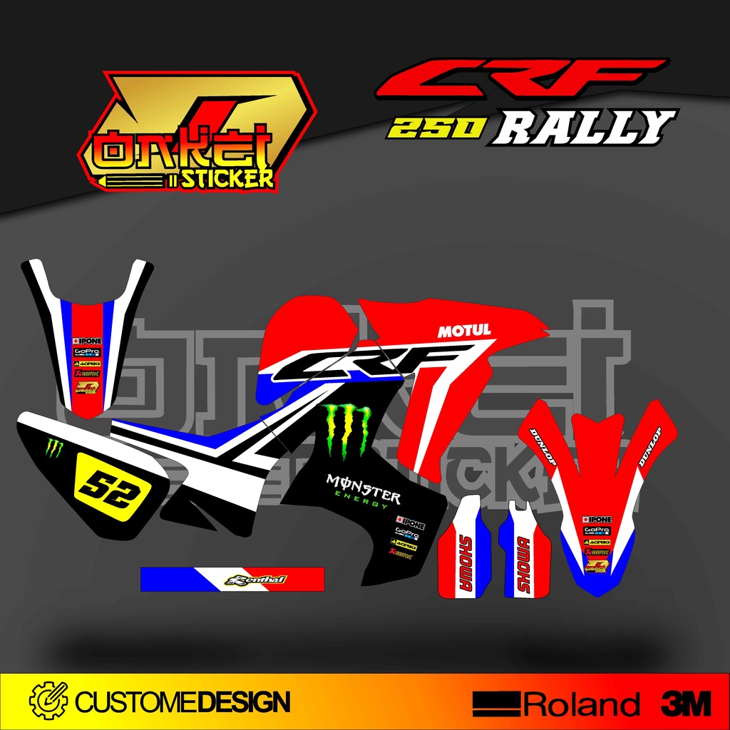 DECAL STICKER CRF 250 RALLY BLK