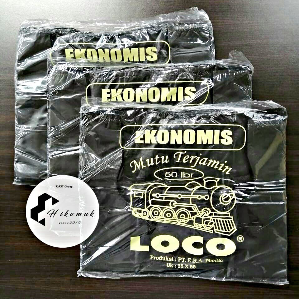 Loco Ekonomis 35 x 55 Hitam Kantong Plastik Kresek Murah Berkualitas