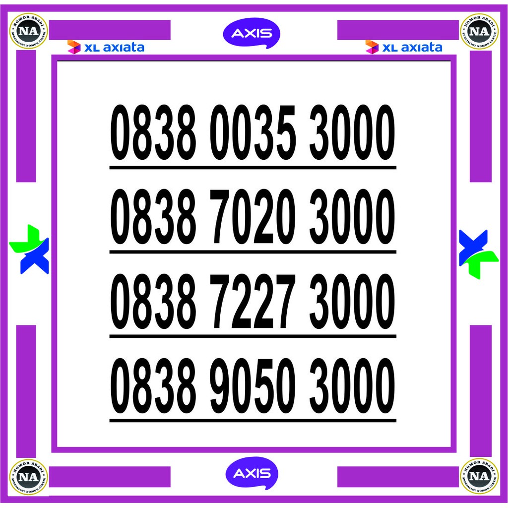 NOMOR CANTIK AXIS 4G 3000 H300