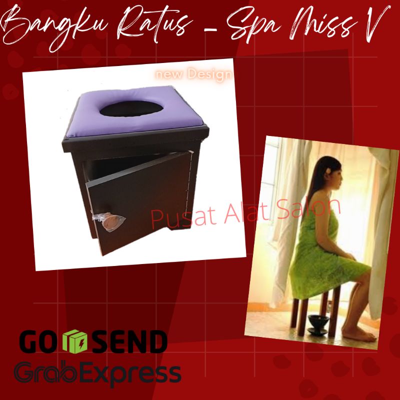 bangku ratus / bangku spa miss v /kursi spa Miss v - hitam