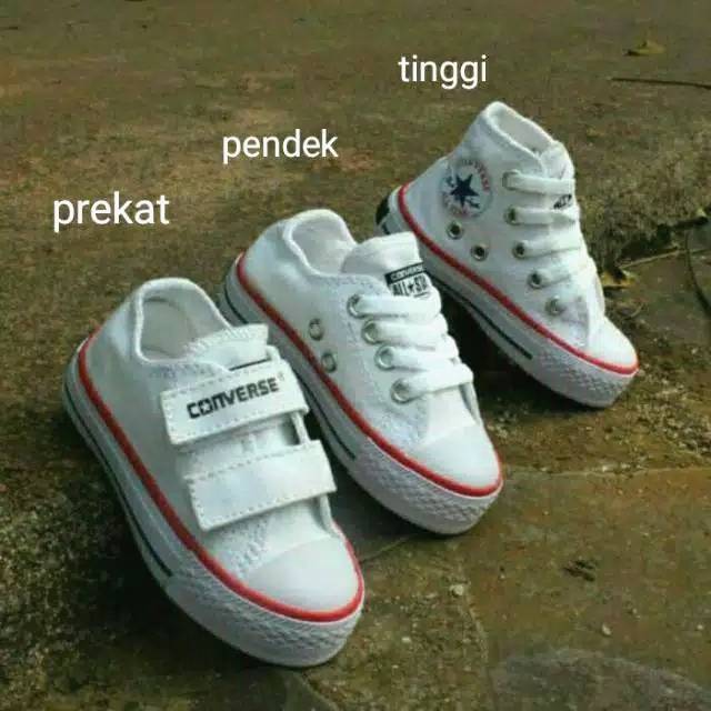 sepatu converse anak all star warna putih sepatu anak laki laki perempuan usia baby tk sd