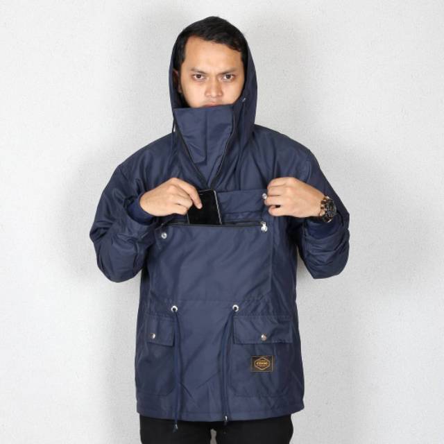 Jaket cagoule navy / jaket cagoule ninja original djebred / jaket cagoule pocket / jaket taslan
