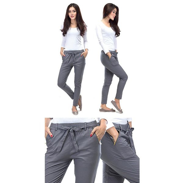 JOGGER PANTS KATUN STRECTH Wanita | Jogger Pants Katun Stretch [ Bahan Melar/Elastis ]