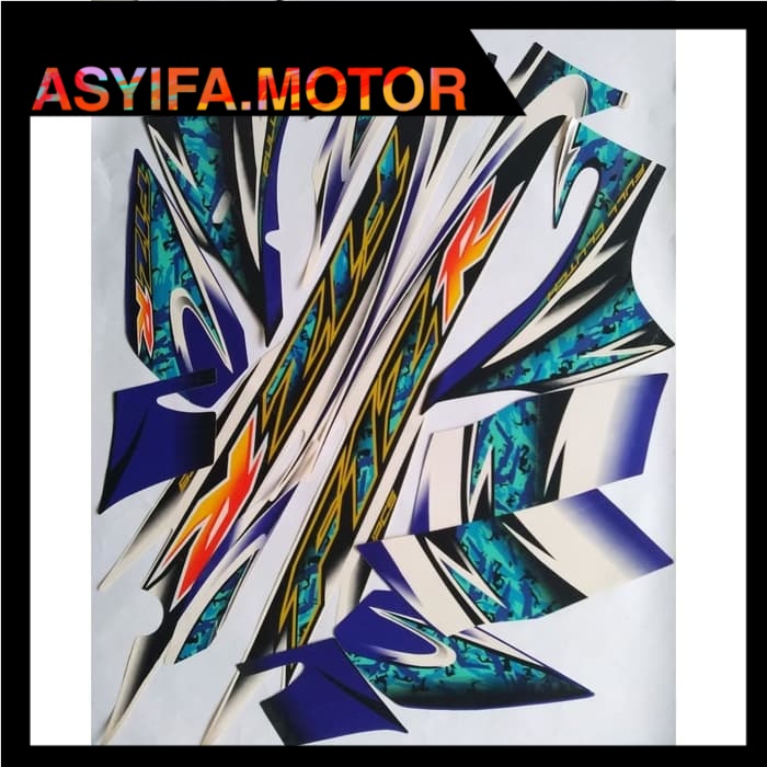 stiker striping FIZ R 2008 biru