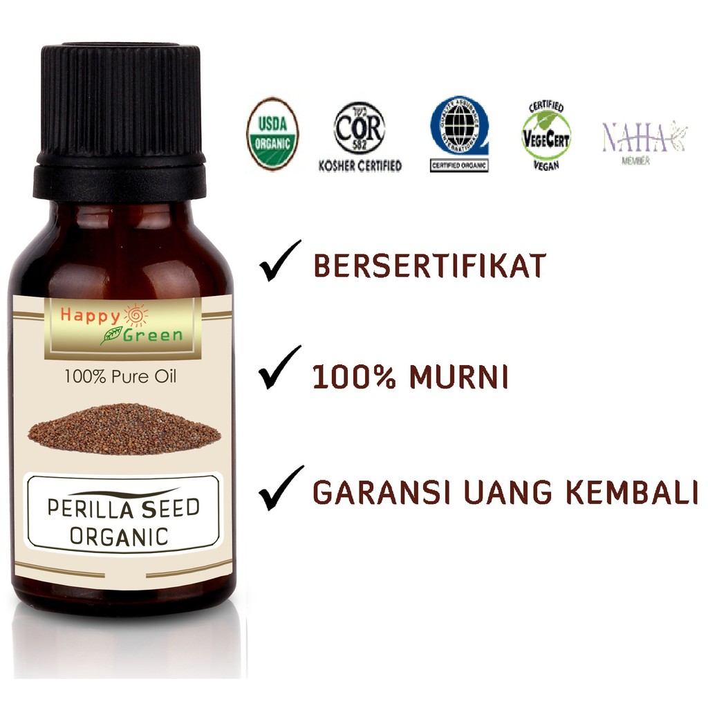 Bersertifikat Happy Green ORGANIC Perilla Seed Oil Murni